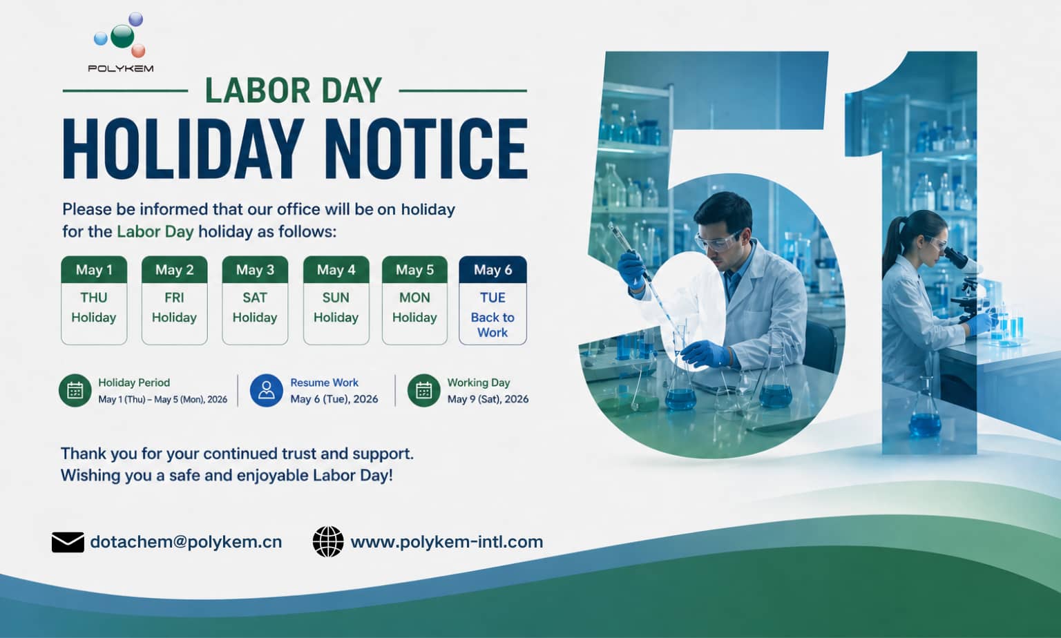 Polykem Labor Dies Feriae Dispositio & Ordo planning Admonitio