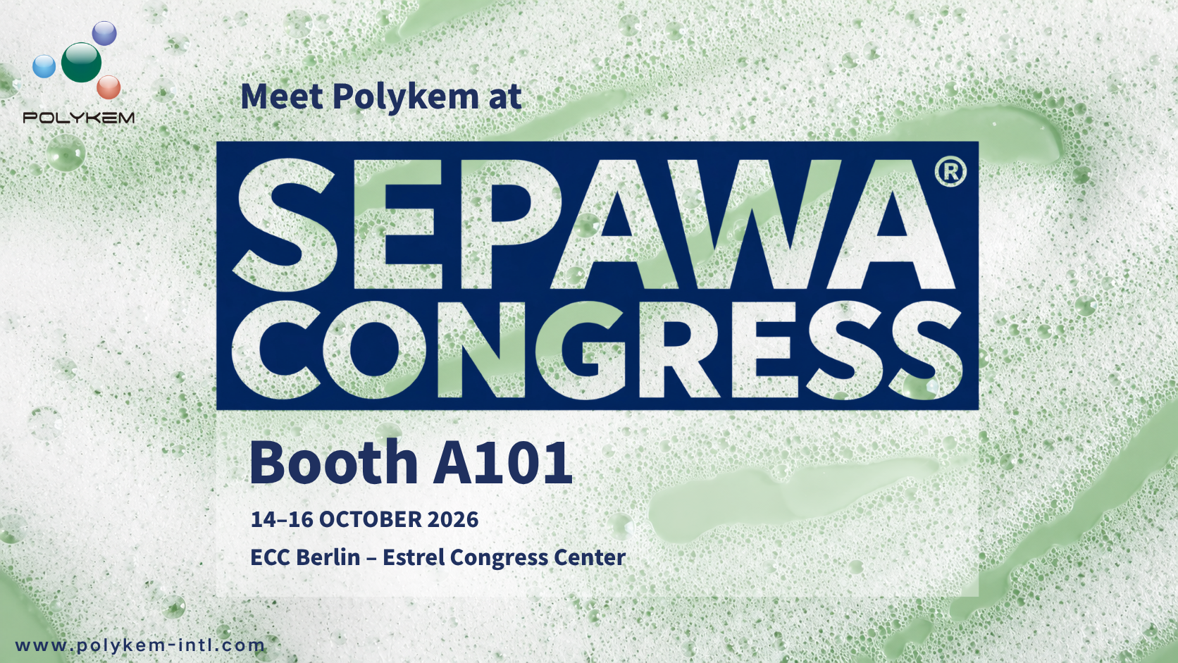 Polykem exhibere apud SEPAWA Congressum 2026 - Visit Booth A101