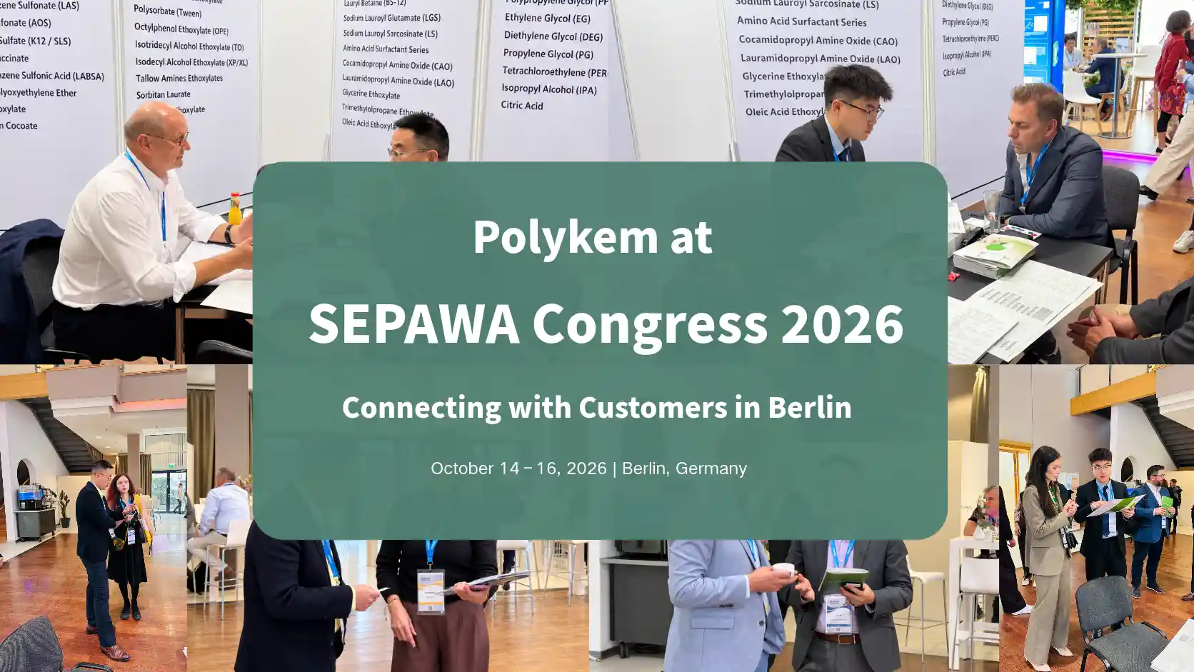 Polykem apud SEPAWA Congressum 2026: Customer Meetings and Product Discussions in Berlin